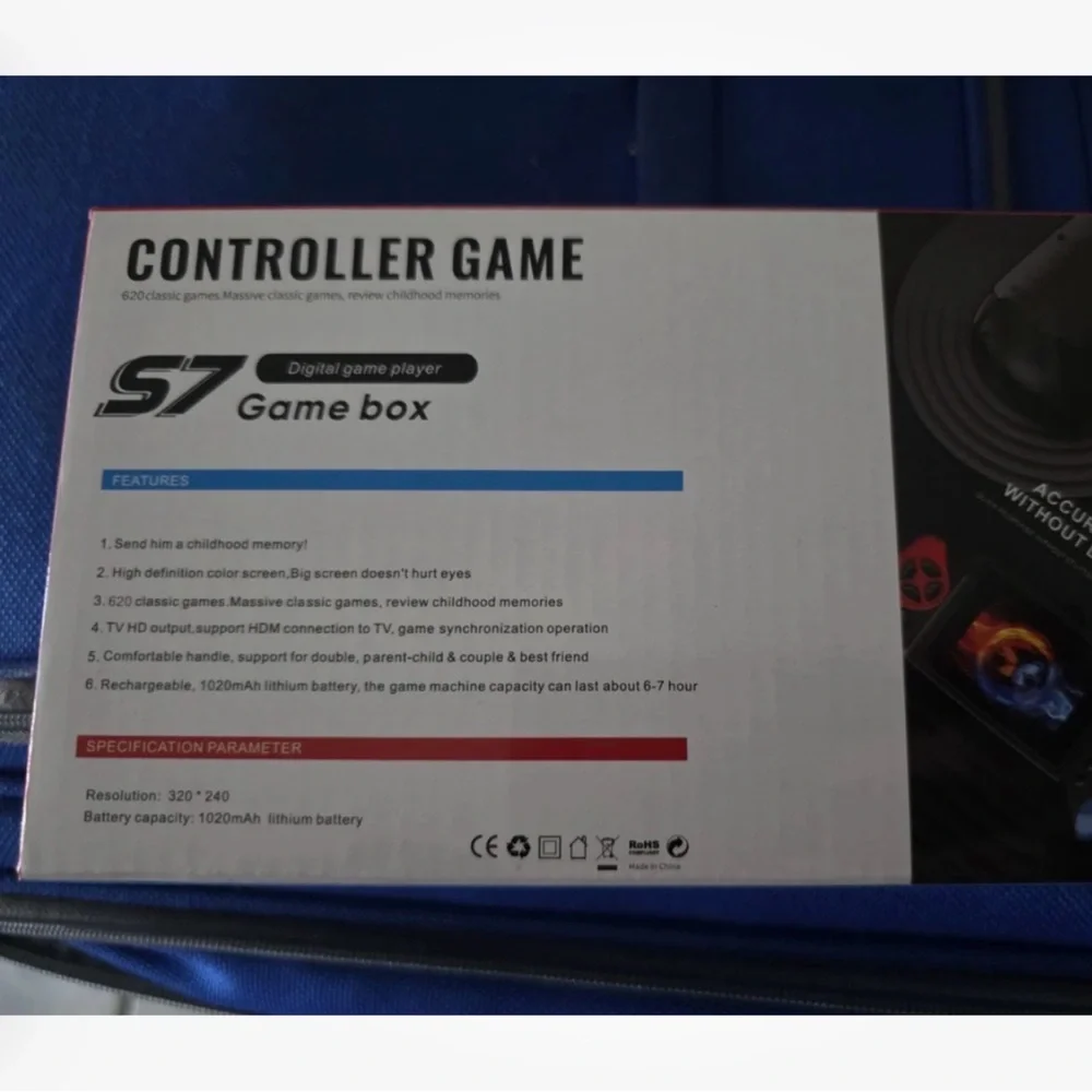 NWT.Game Box Handheld Console-Vibrant Red and Blue.620classic games. Box B